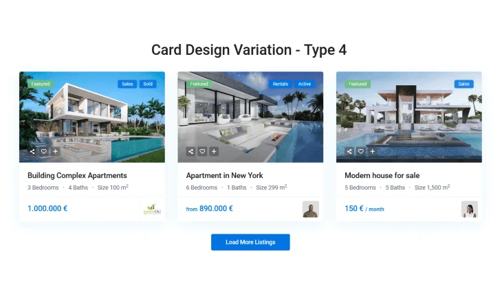 Property Card Unit Design Variation - Type 4