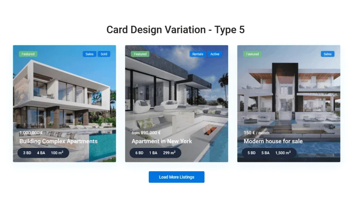 Property Card Unit Design Variation - Type 5