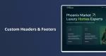 custom headers and footers